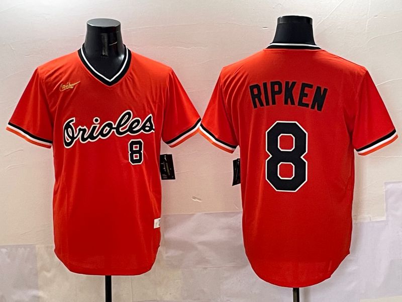 Men Baltimore Orioles #8 Ripken Orange Game 2025 Nike MLB Jersey style 50912->baltimore orioles->MLB Jersey